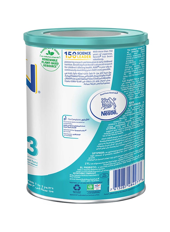 Nan - Nan Optipro 3 Growing Up Milk 1 To 3 Years 400grams - Image 1