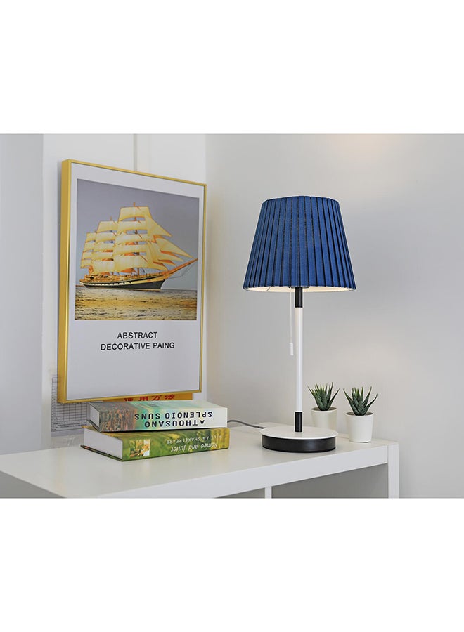 ebb & flow - Elegant Style Table Lamp Unique Luxury Quality Material for the Perfect Stylish Home HN2432B Matt black&white&Grey blue 220X220X505mm - Image 1