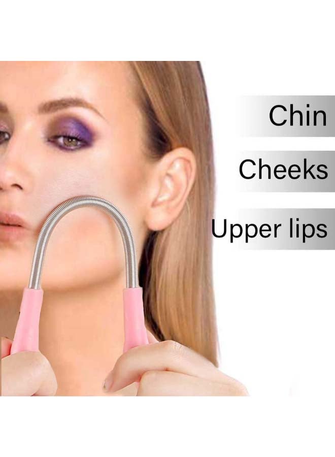 زنبرك إزالة شعر الوجه وردي / فضي 22سم - Image 4