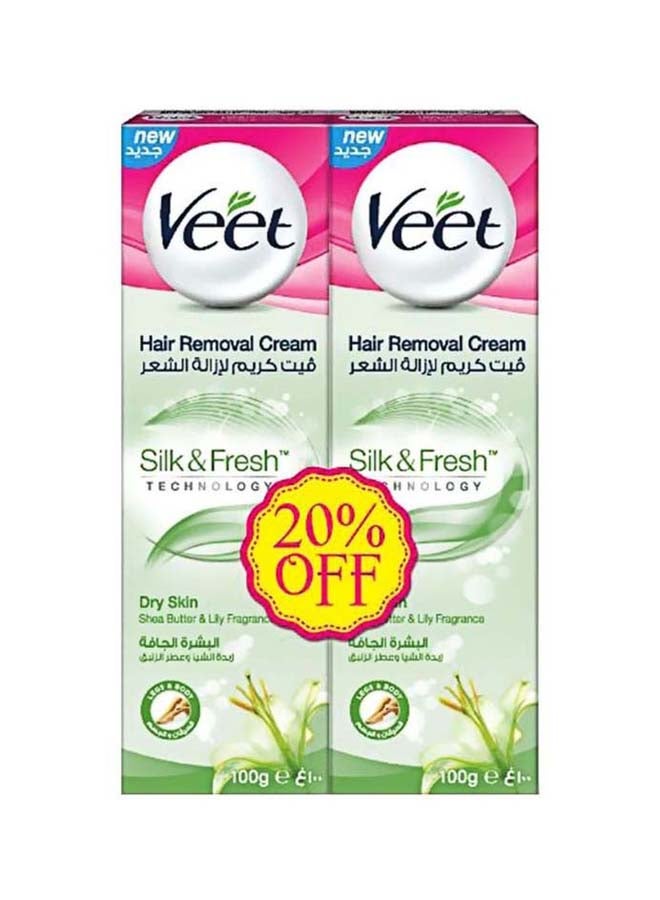 Veet 2-Piece Silk And Fresh Hair Removal Cream 100grams  - Image 1