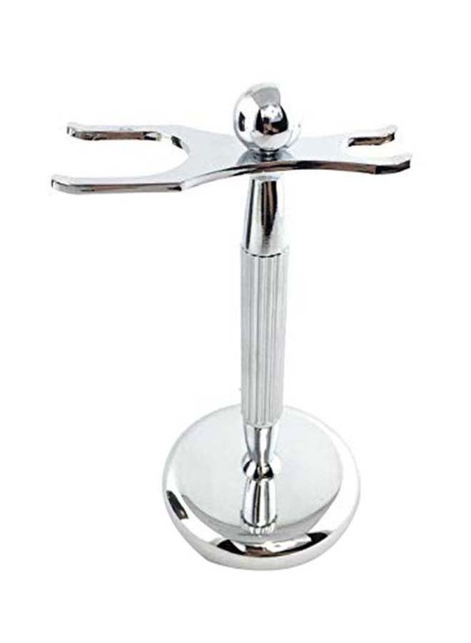 G.B.S Razor And Brush Holder Stand Silver - Image 1
