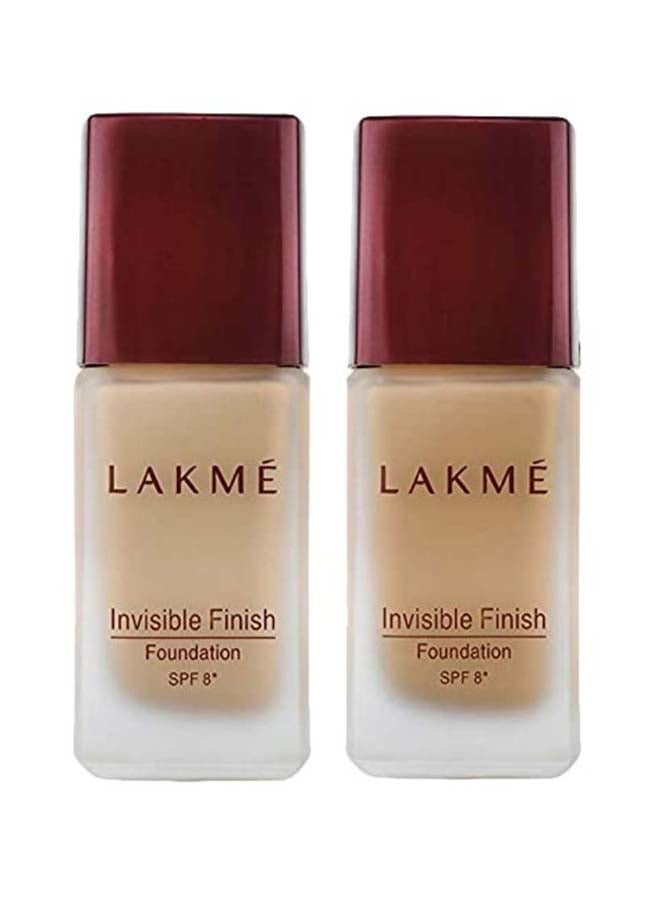 LAKME - Set Of 2 Invisible Finish SPF 8 Foundation Shade 02 & Shade 04 - Image 1