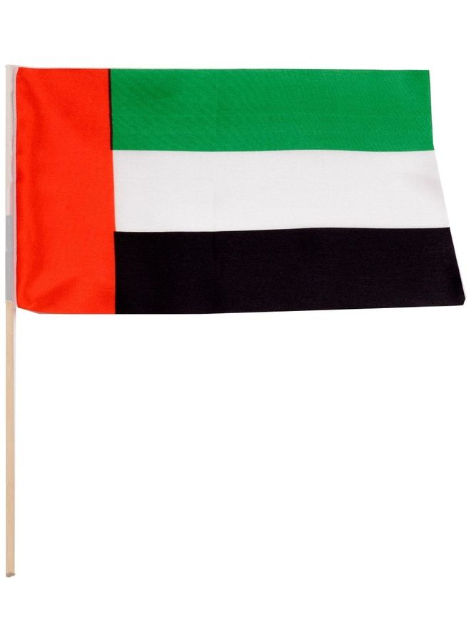 Uae Withe Rod Party Centre UAE Flag With Rod Multicolour 45 x 90cm | Best Price UAE ...