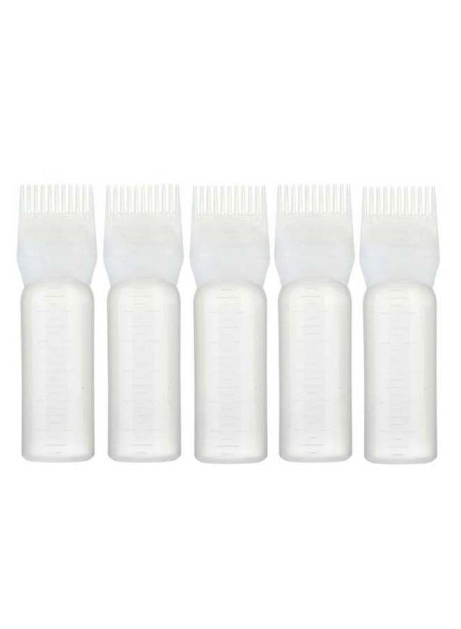 Voberry 5-Piece Hair Dye Bottle And Brush Applicator Set White 17cm - Image 1