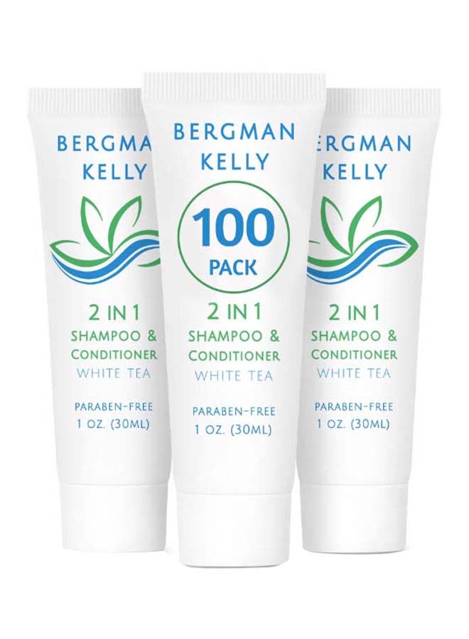 بيرجمان كيلي مجموعة شامبو وبلسم بخلاصة الشاي الأبيض مكونة من 100 عبوة - Image 2