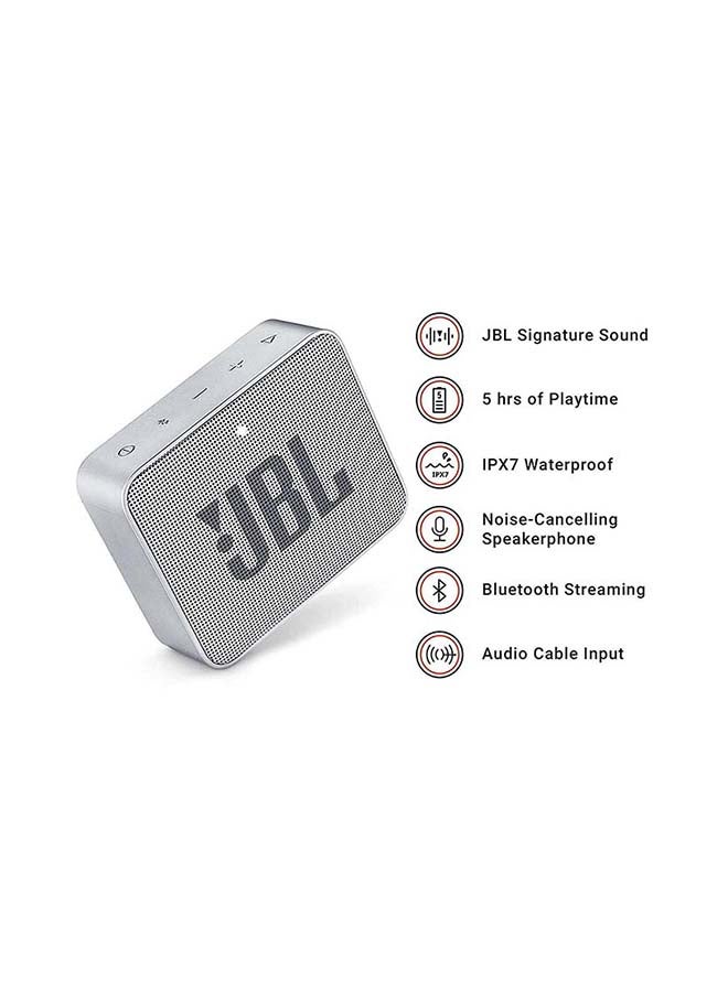 JBL - GO 2 Portable Bluetooth Wireless Speaker Grey - Image 1