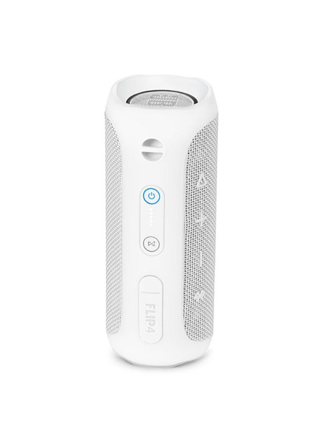 JBL - Flip 4 Waterproof Portable Bluetooth Wireless Speaker White - Image 1