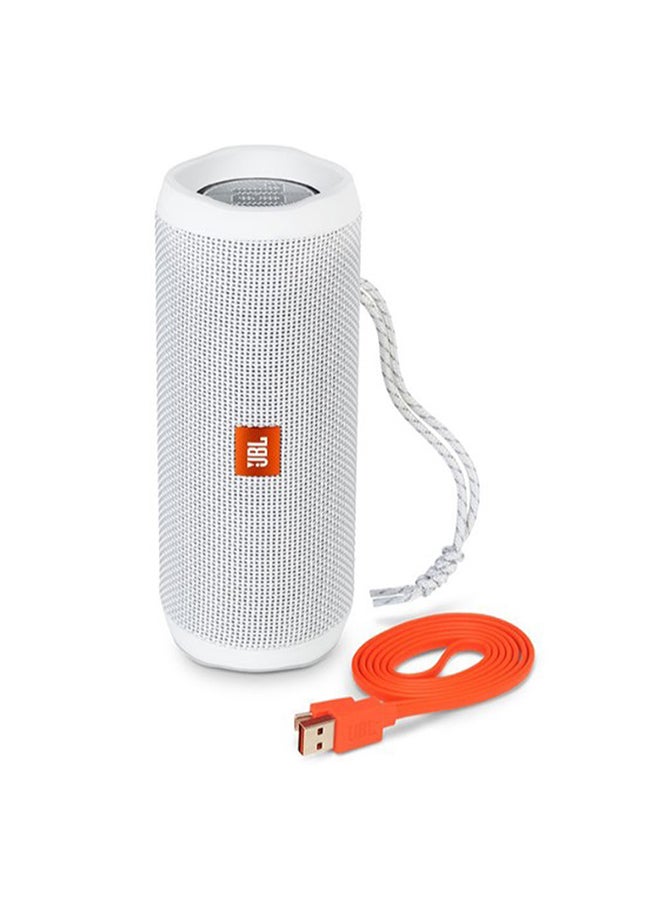 JBL - Flip 4 Waterproof Portable Bluetooth Wireless Speaker White - Image 1