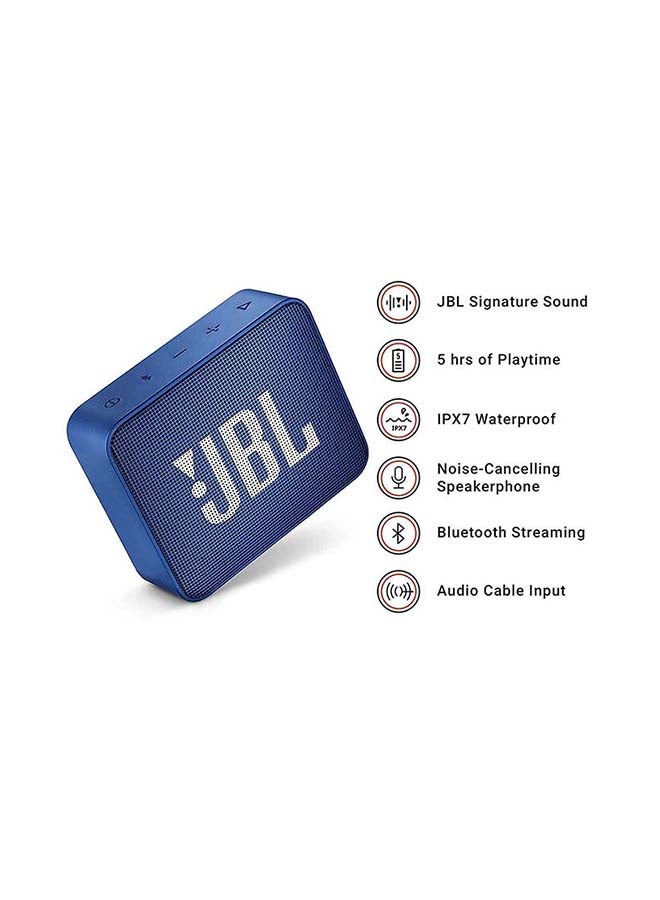 JBL - GO 2 Bluetooth Speaker Blue - Image 1