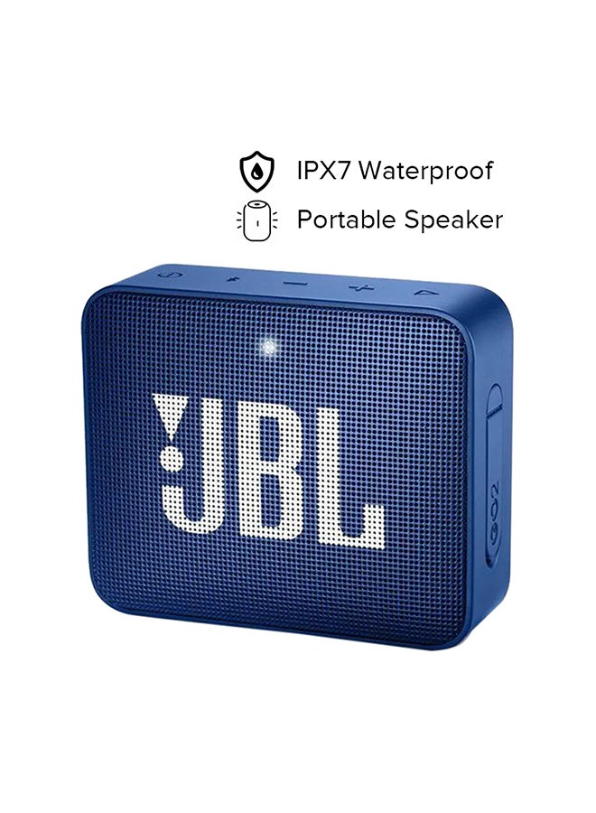 JBL - GO 2 Bluetooth Speaker Blue - Image 1