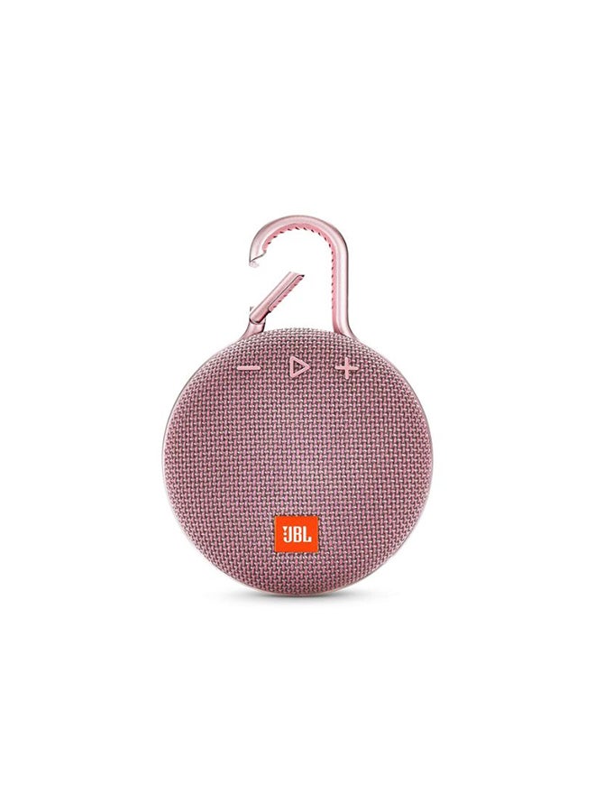 جي بي إل مكبر صوت كليب 3 بتصميم لاسلكي محمول وردي - Image 2