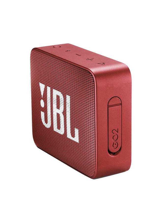 JBL - GO 2 Portable Bluetooth Speaker Red - Image 1