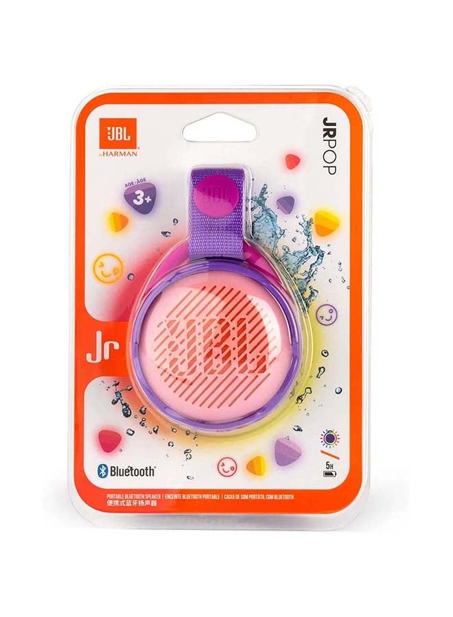 JBL - JR Pop Waterproof Portable Speaker For Kids With Built-In Light Purple - Image 1