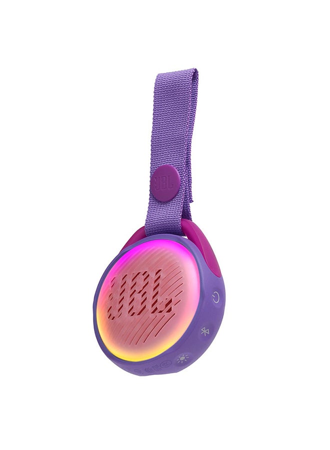 JBL - JR Pop Waterproof Portable Speaker For Kids With Built-In Light Purple - Image 1