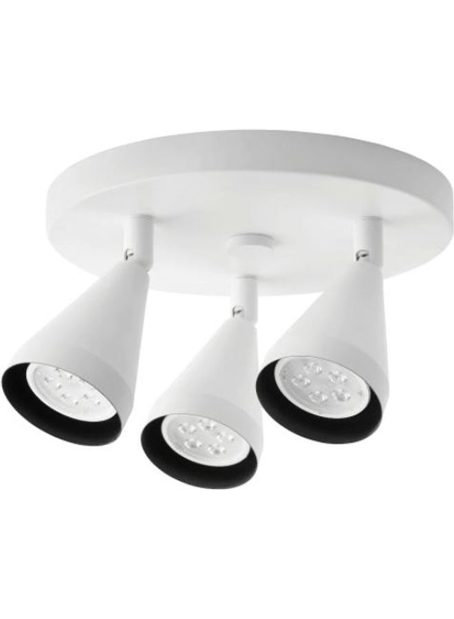 Ceiling Light With 3 Spots White 14x22cm - Image 1