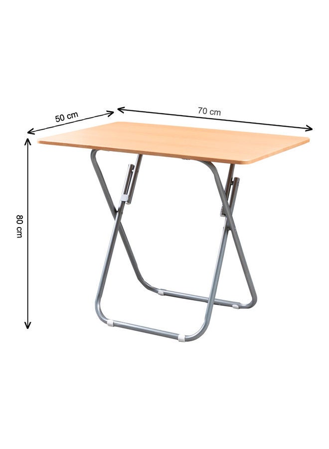 WT-EASYCARE - Portable Folding Side Table Oak Brown 70x50x80cm - Image 1
