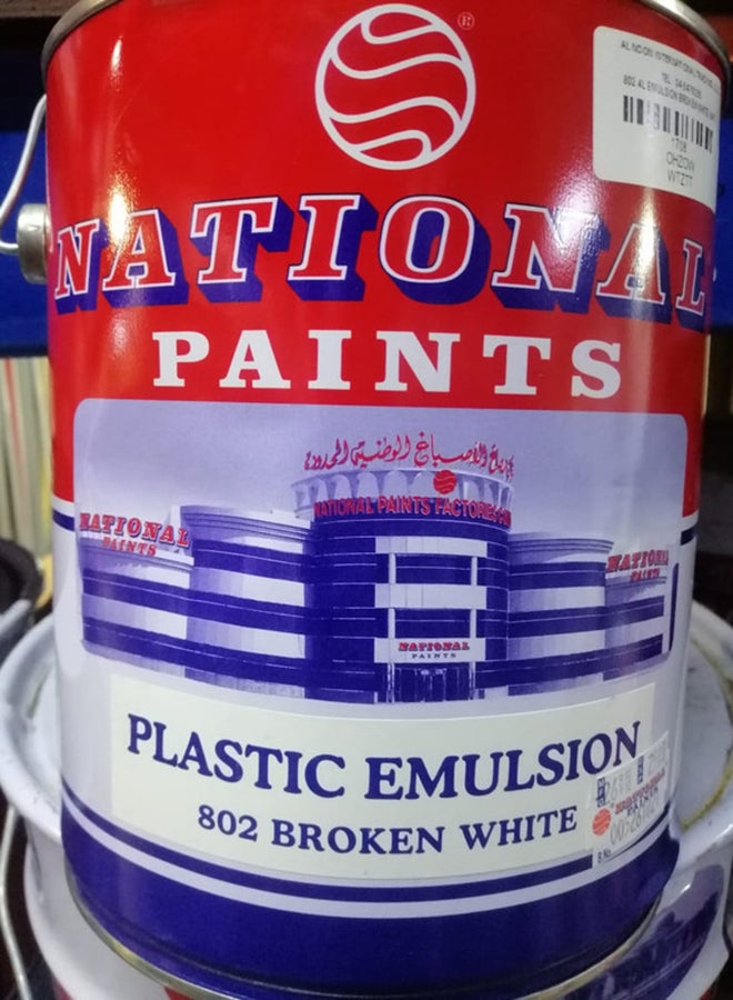 NATIONAL PAINTS Water Based Wall Paint Broken White 3.6Liters 