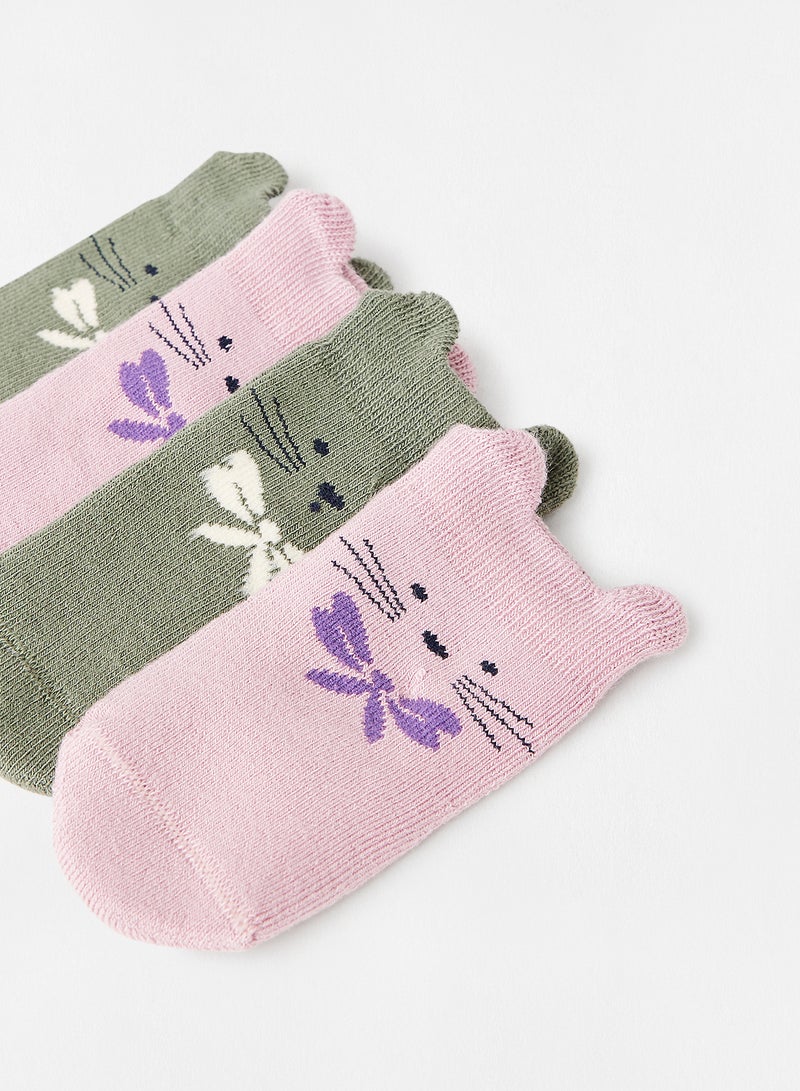 NAME IT - Baby Graphic Terry Socks (Pack of 4) Multicolour - Image 1