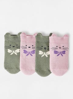 Baby Graphic Terry Socks (Pack of 4) Multicolour
