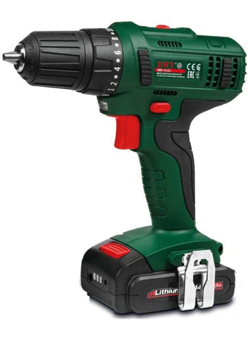 DWT - Drill Battery 14V 10 Mm 1.5 Amp Green - Image 1