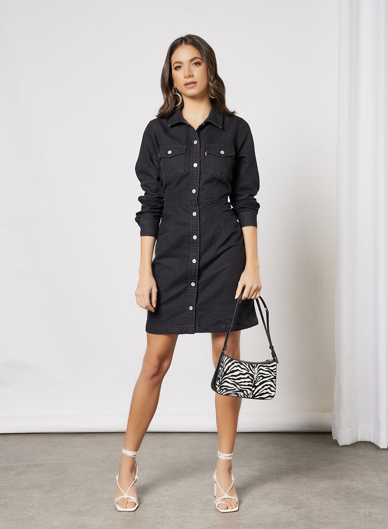 Ellie Denim Dress Black - v1637497064/N51299358V_1