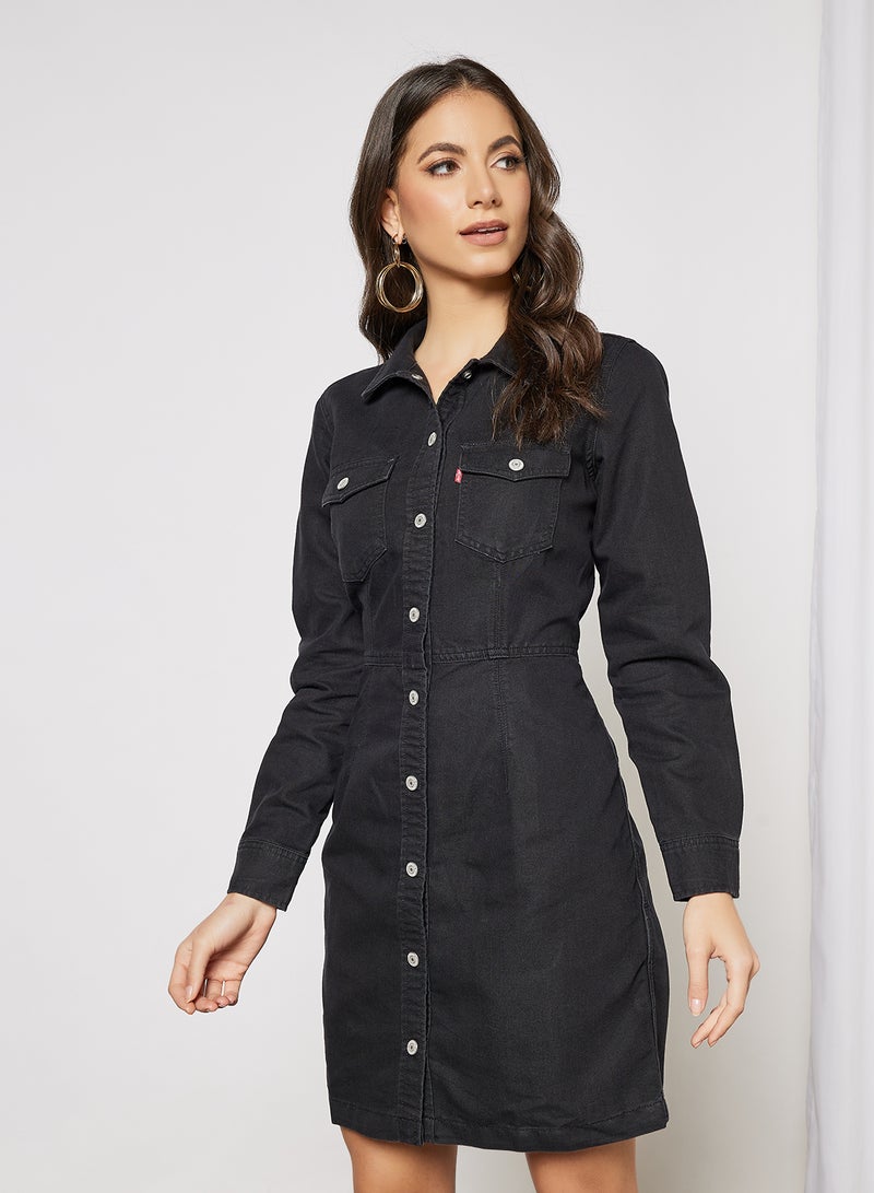 Ellie Denim Dress Black - v1637497064/N51299358V_2