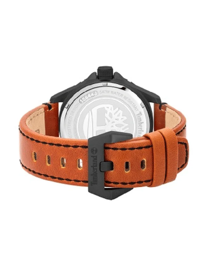 Timberland TAUNTONT Round Shape Leather Band Chronograph Wrist Watch 44 mm - Brown - T TBL15944JYB-02