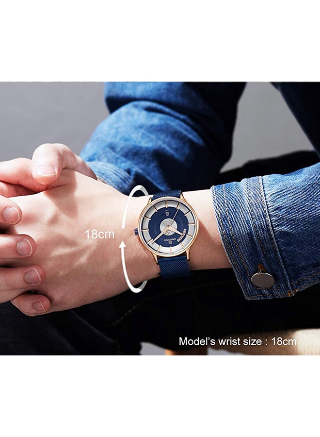 Men's Stainless Steel Analog+Digital Wrist Watch NF3007 RG/BE