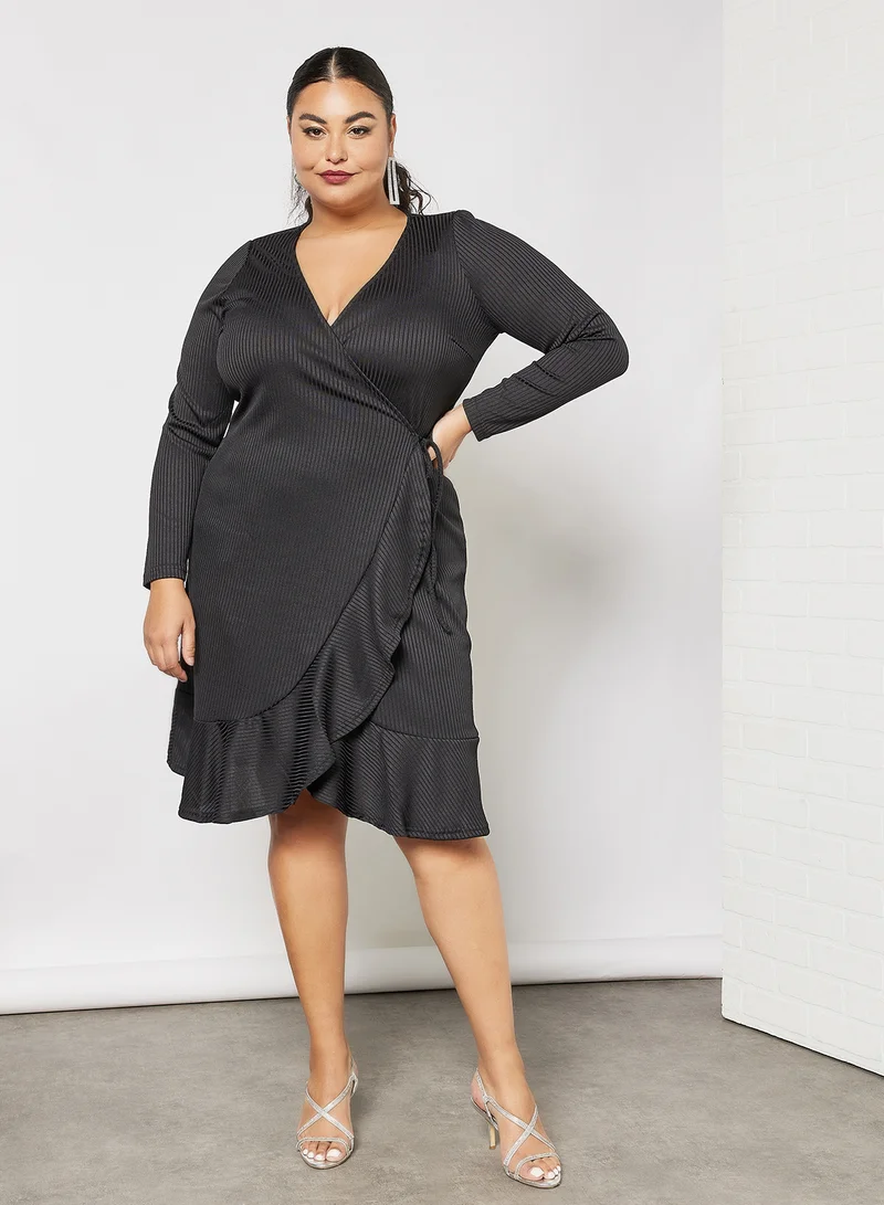 Vero Moda Curve Plus Size Wrap Mini Dress