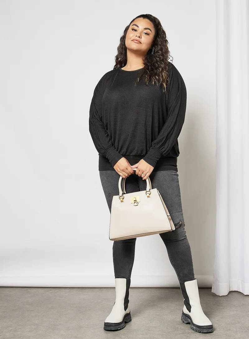NEW LOOK Plus Size Batwing Sleeve Top Black