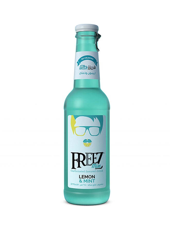 Freez Lemon Mint Mix Soft Drinks Glass Bottle 275ml - Image 1