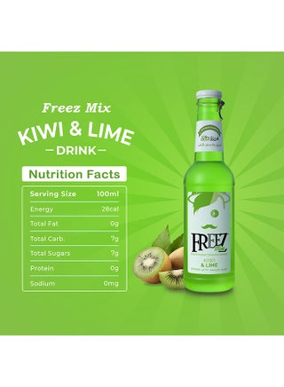 Kiwi Lime Mix Drink Glass Bottle 275ml - view 4