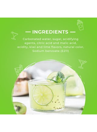 Kiwi Lime Mix Drink Glass Bottle 275ml - view 5