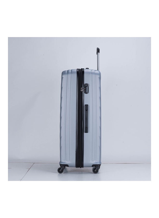 Stargold 4 Pack Of Hardside Spinner Number Locked Luggage Trolley Silver  - Image 3