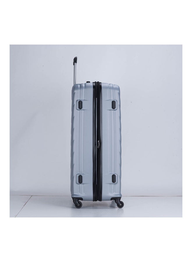 Stargold 4 Pack Of Hardside Spinner Number Locked Luggage Trolley Silver  - Image 4