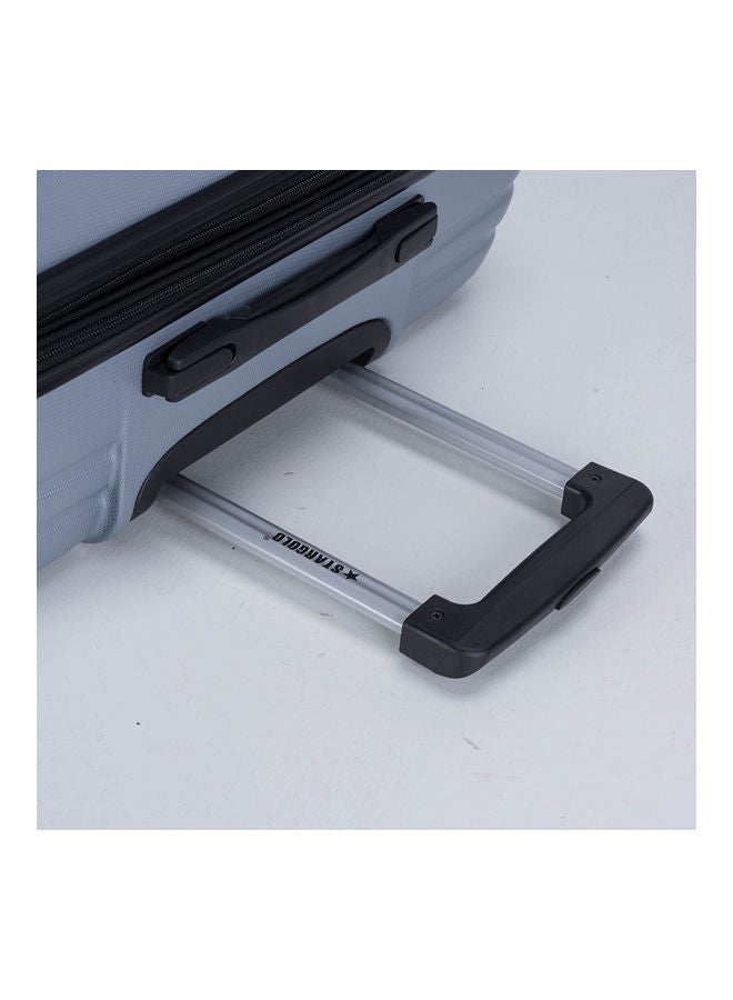 4 Pack Of Hardside Spinner Number Locked Luggage Trolley Silver