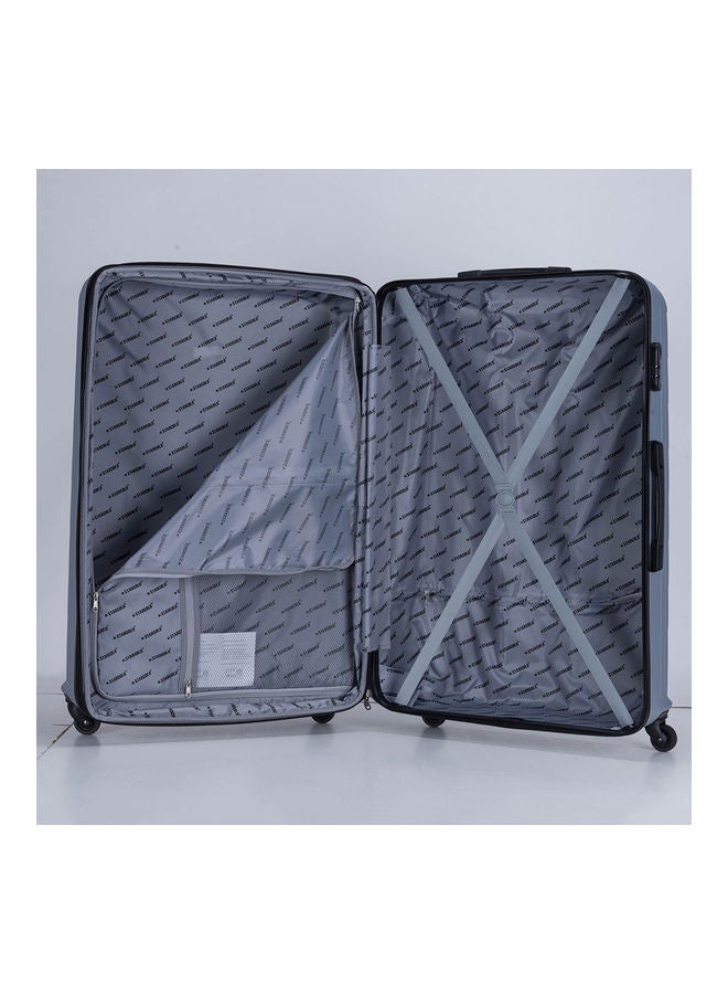 Stargold 4 Pack Of Hardside Spinner Number Locked Luggage Trolley Silver  - Image 2