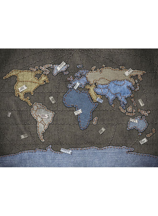 Jean Map Skin Cover For Macbook Pro 15In 2016 Multicolour