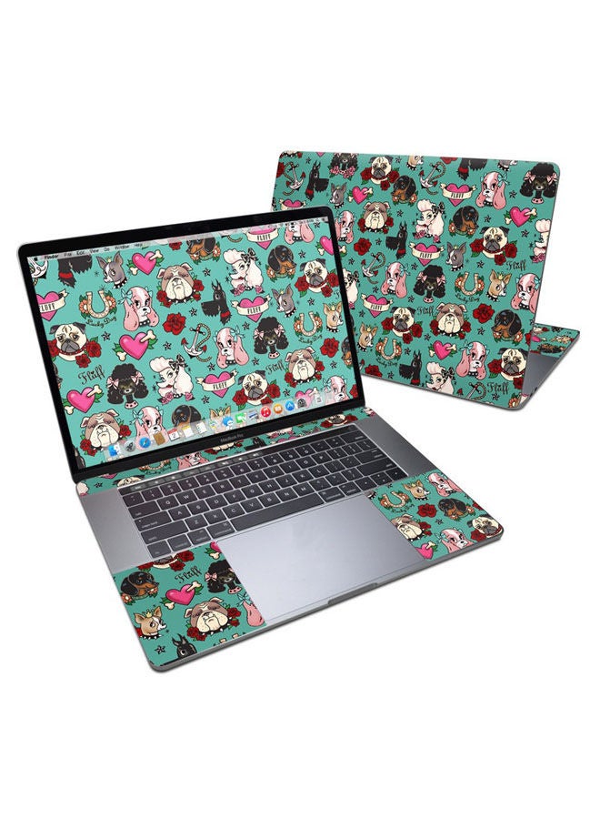 Tattoo Dogs Skin Cover For Macbook Pro 15In 2016 Multicolour 