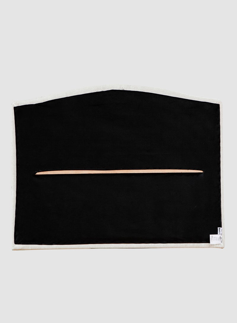 Switch - Fabric Headboard For Single Size Bed - Warsaw Collection - Modern Home - Install Attach To Wall - Ivory & Dot 90 x 70cm - Image 1