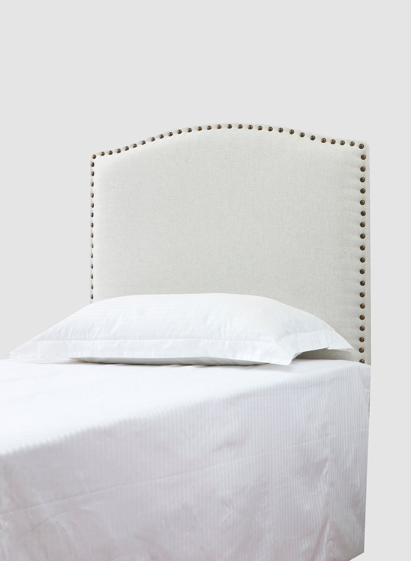 Switch - Fabric Headboard For Single Size Bed - Warsaw Collection - Modern Home - Install Attach To Wall - Ivory & Dot 90 x 70cm - Image 1