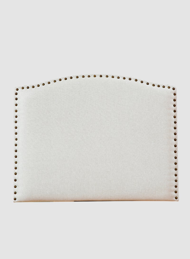 Switch - Fabric Headboard For Single Size Bed - Warsaw Collection - Modern Home - Install Attach To Wall - Ivory & Dot 90 x 70cm - Image 1