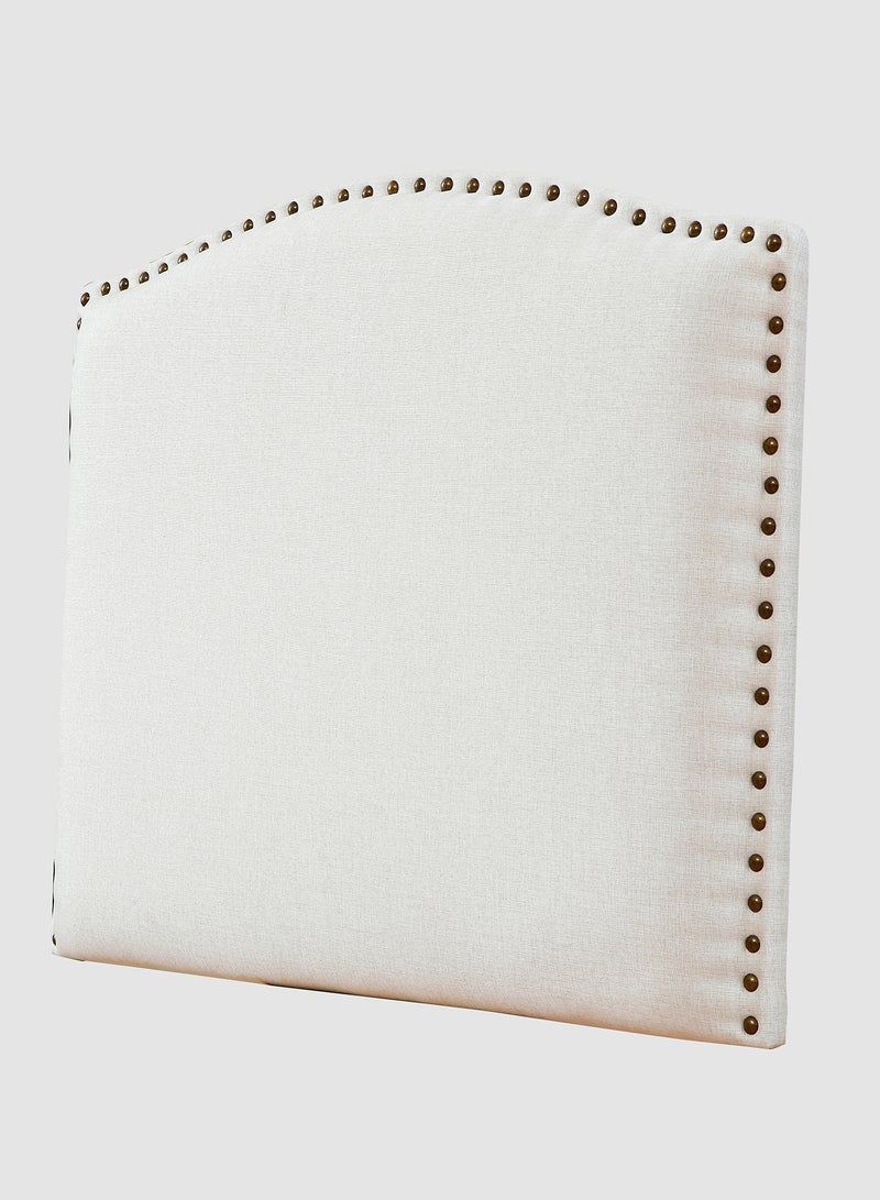 Switch - Fabric Headboard For Single Size Bed - Warsaw Collection - Modern Home - Install Attach To Wall - Ivory & Dot 90 x 70cm - Image 1