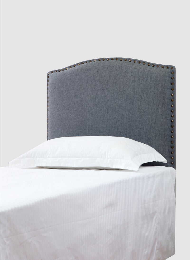 Switch - Fabric Headboard For Single Size Bed - Warsaw Collection -  Modern Home - Install Attach To Wall Pure Grey 90 x 70cm - Image 1