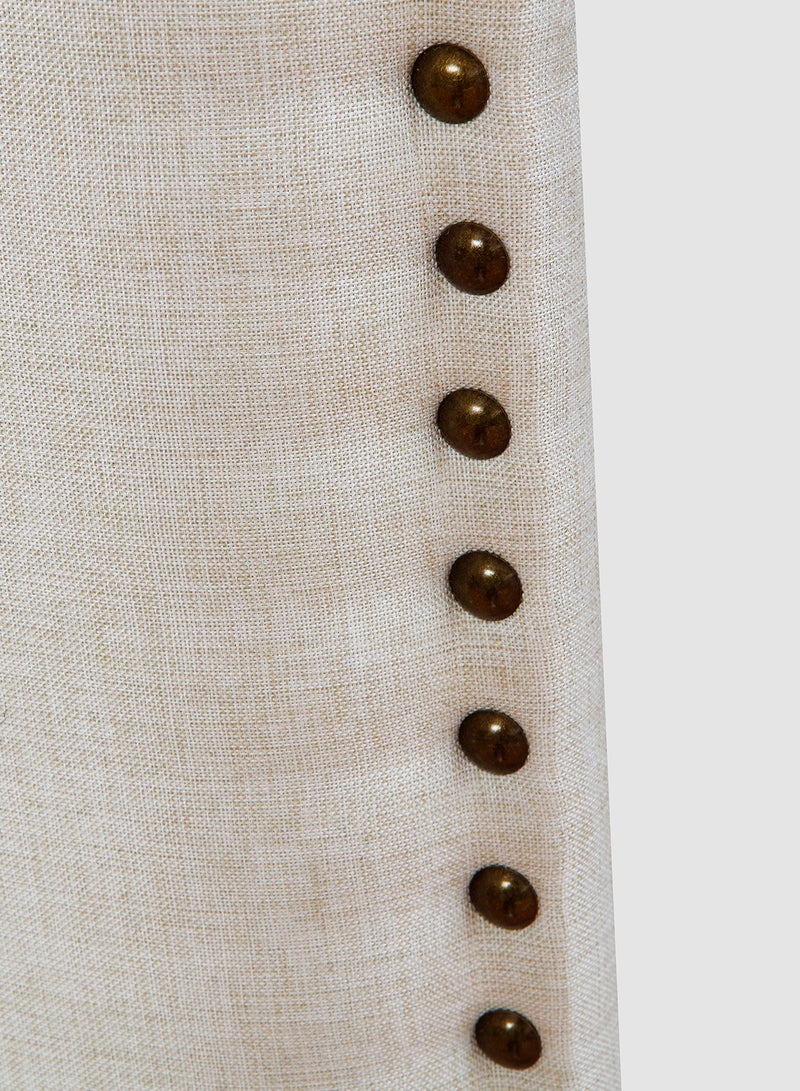 Switch - Fabric Headboard For Single Size Bed - Warsaw Collection - Modern Home - Install Attach To Wall - Ivory & Dot 90 x 70cm - Image 1