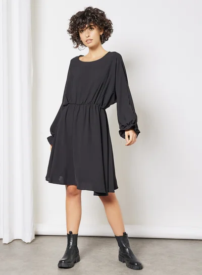 PIECES Long Sleeve Dress Black