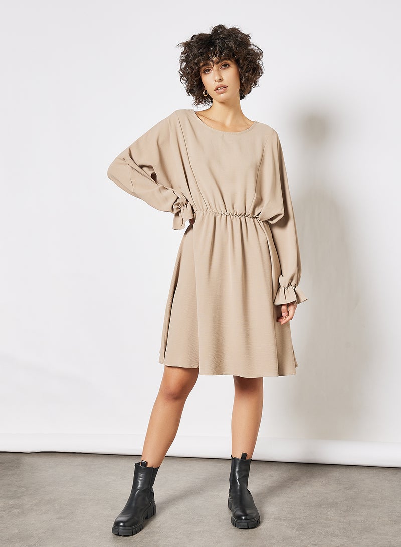 Long Sleeve Dress Beige - v1637501890/N44661327V_1