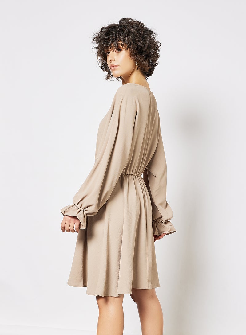 Long Sleeve Dress Beige - v1637501890/N44661327V_3