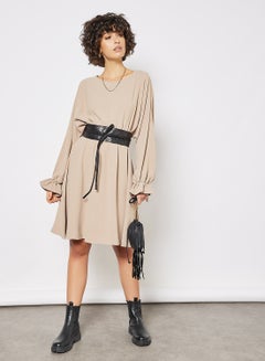 Long Sleeve Dress Beige - v1637501890/N44661327V_4