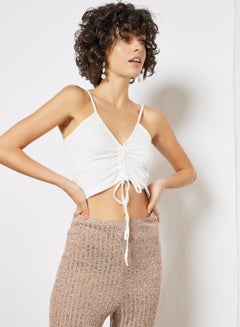 Sleeveless Crop Top White